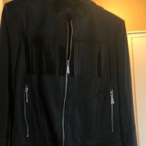 Dawn Levy black leather jacket size L. Never worn